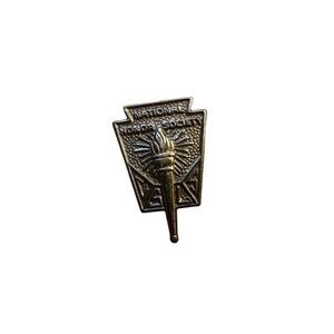 Vintage National Honor Society Gold Lapel Pin CSLS Keystone Design Academic RARE